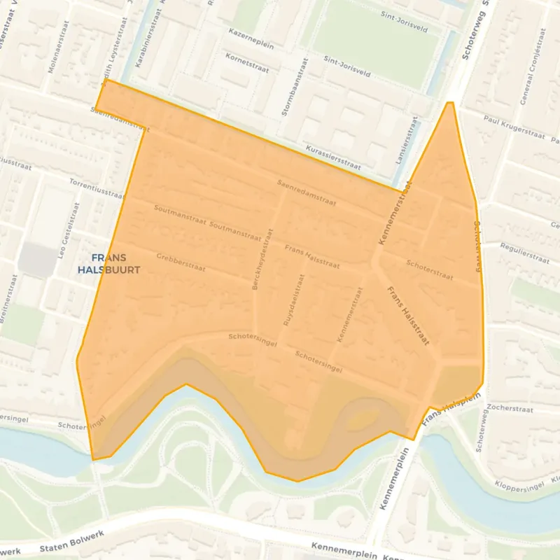 frans halsbuurt haarlem BU03921004 2024 Kaart van