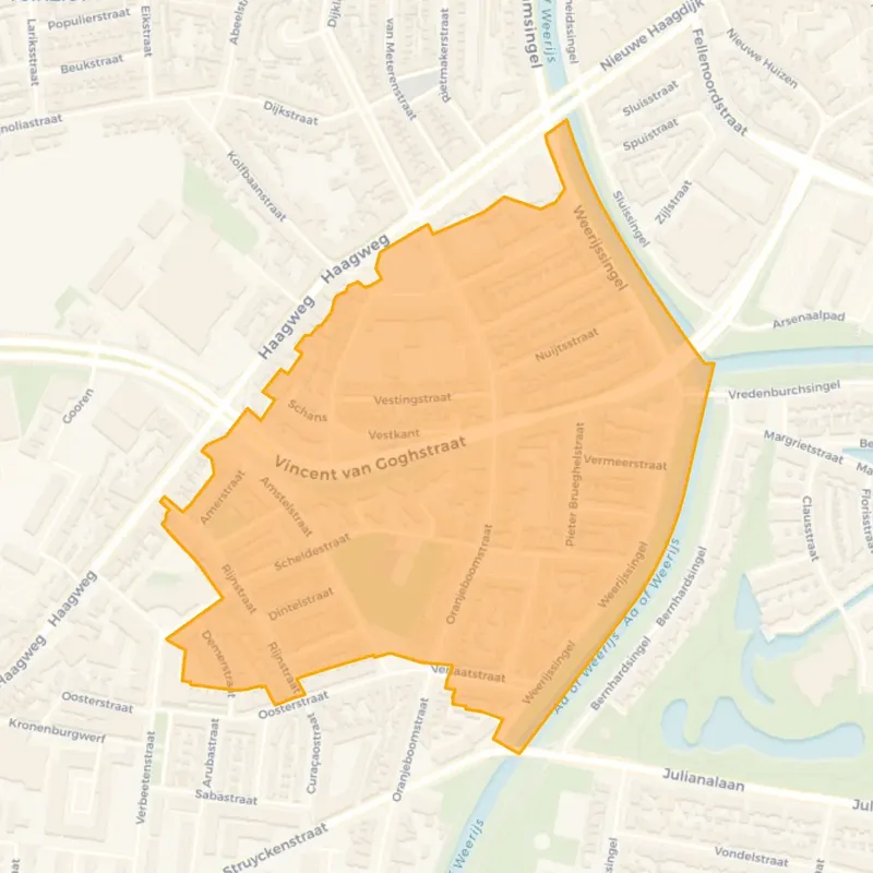 haagpoort breda BU07580500 2024 Kaart van