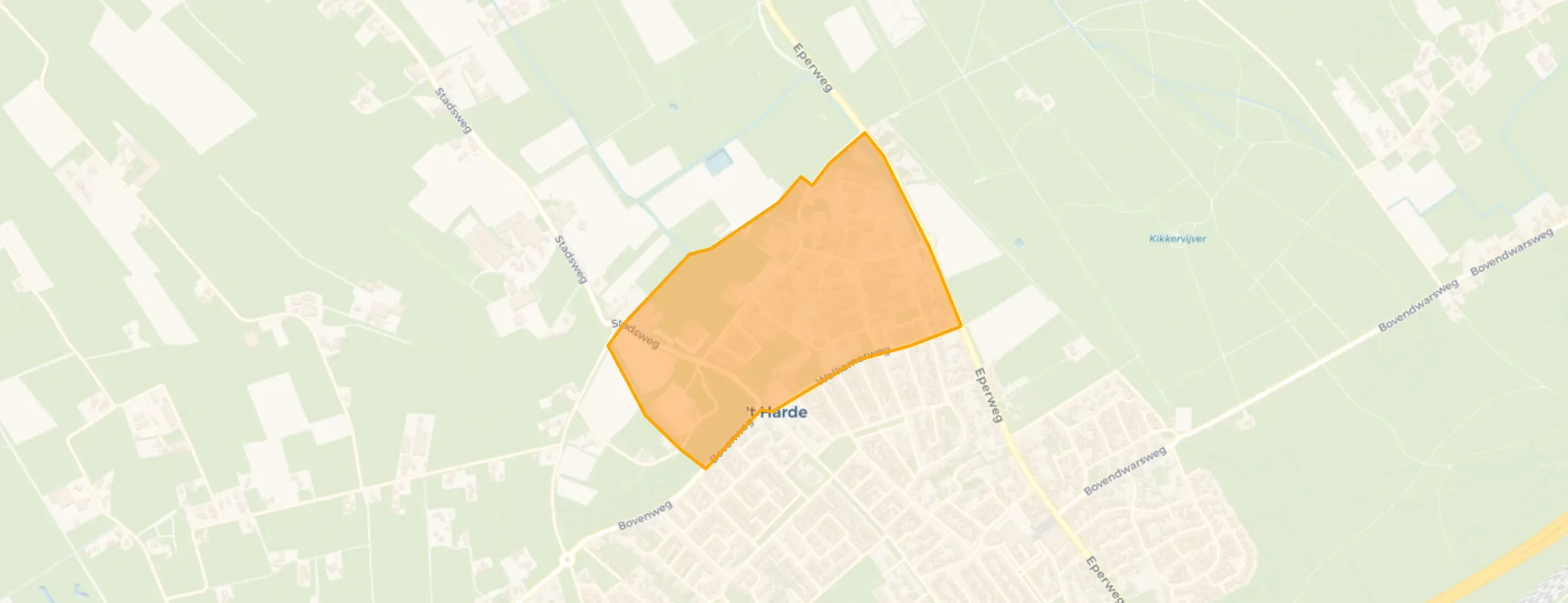 Kaart van ’t Harde Noord