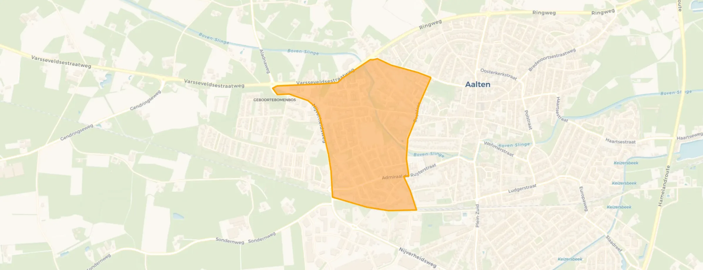 Kaart van Aalten-kern West