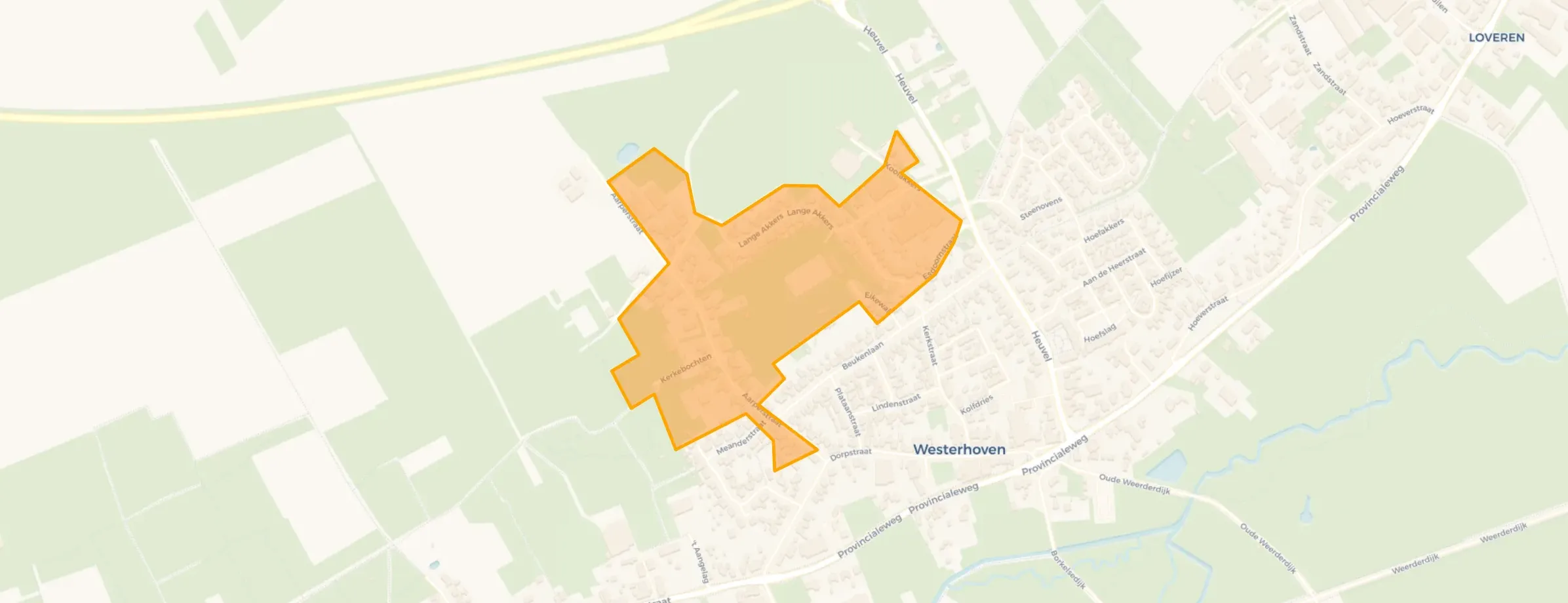 Kaart van Aarperstraat-Lange Akkers