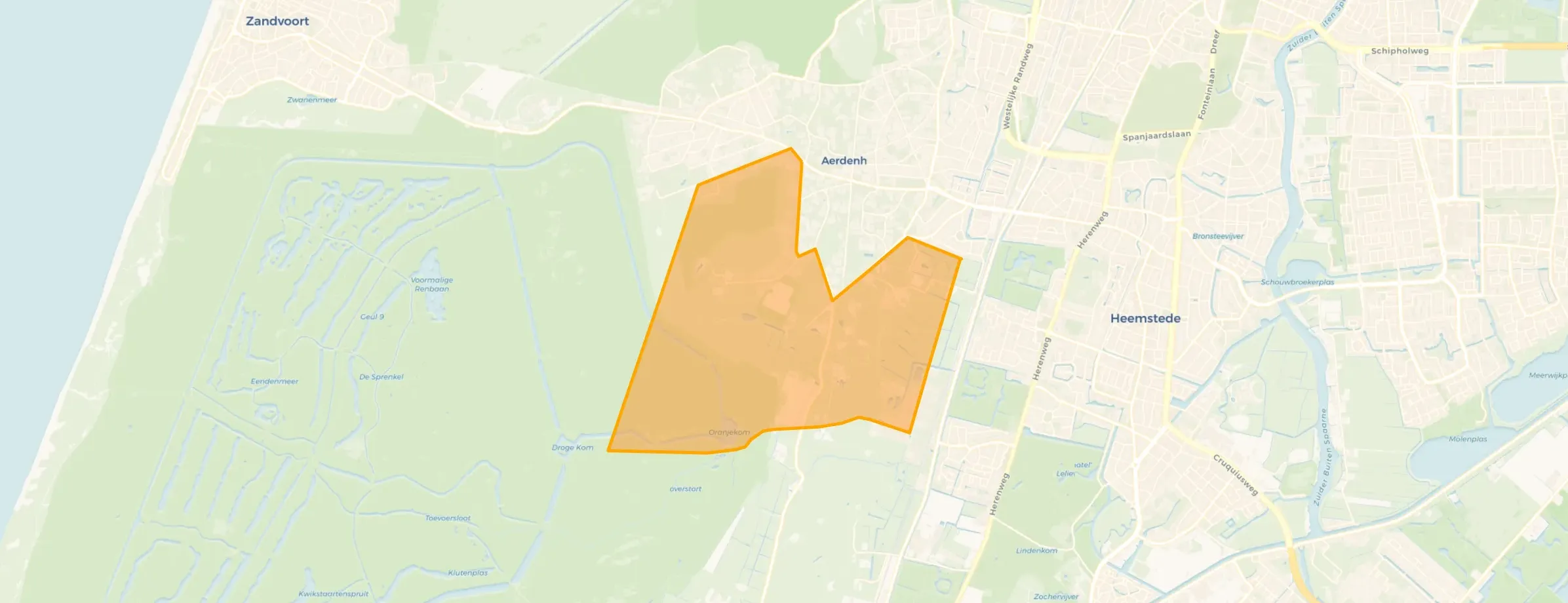 Kaart van Aerdenhout-Zuid