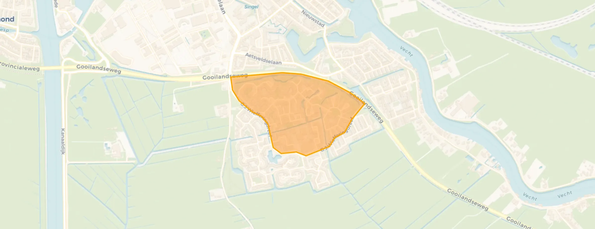 Kaart van Aetsveld-Noord