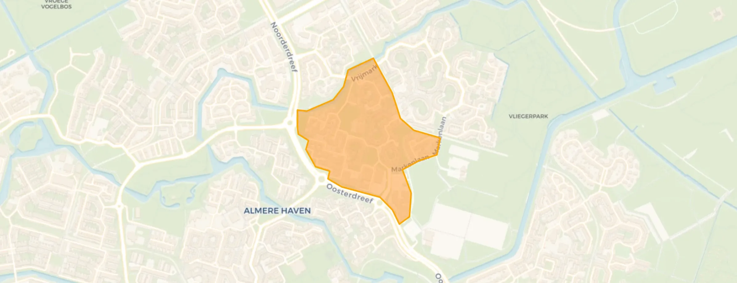 Kaart van Ambachtsmark Vrijmark en Zuidmark
