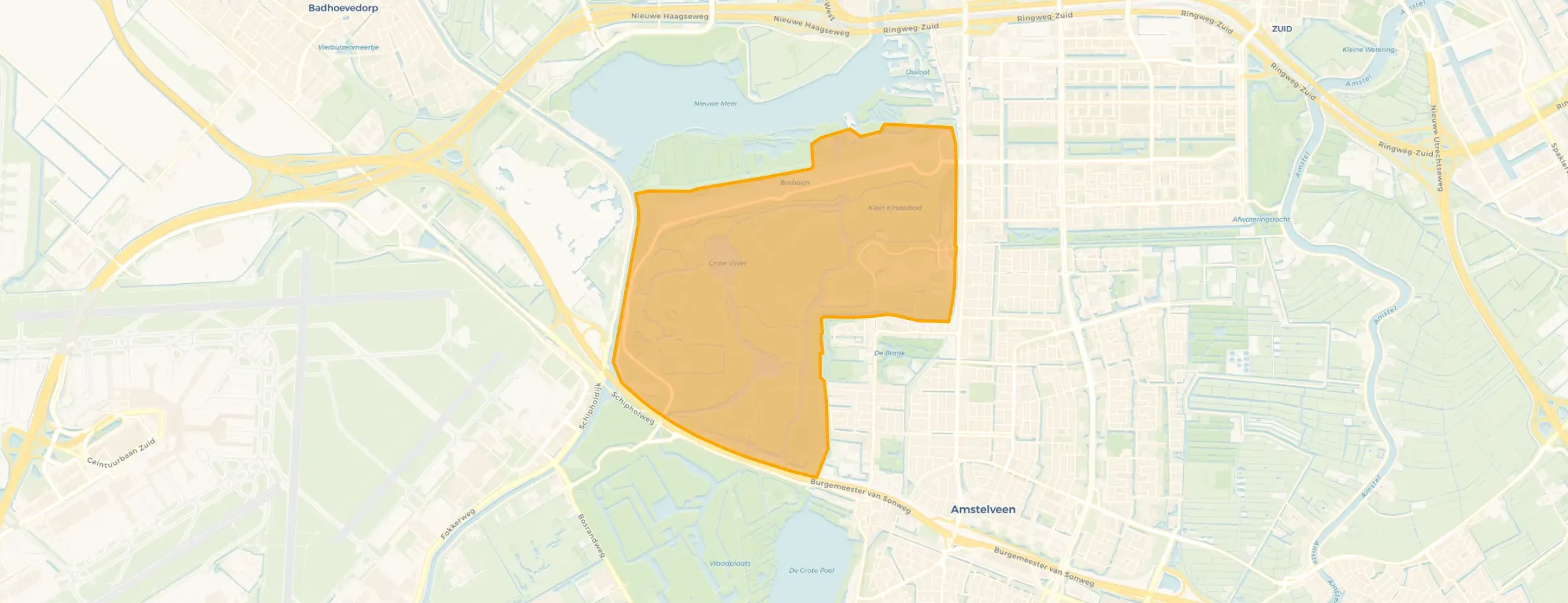 Kaart van Amsterdamse Bos Noord
