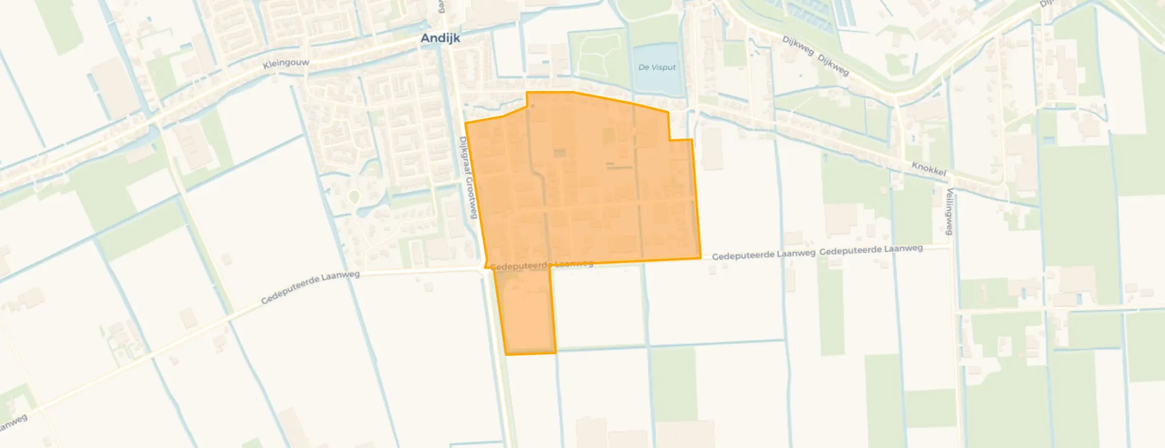 Kaart van Andijk Bedrijventerrein