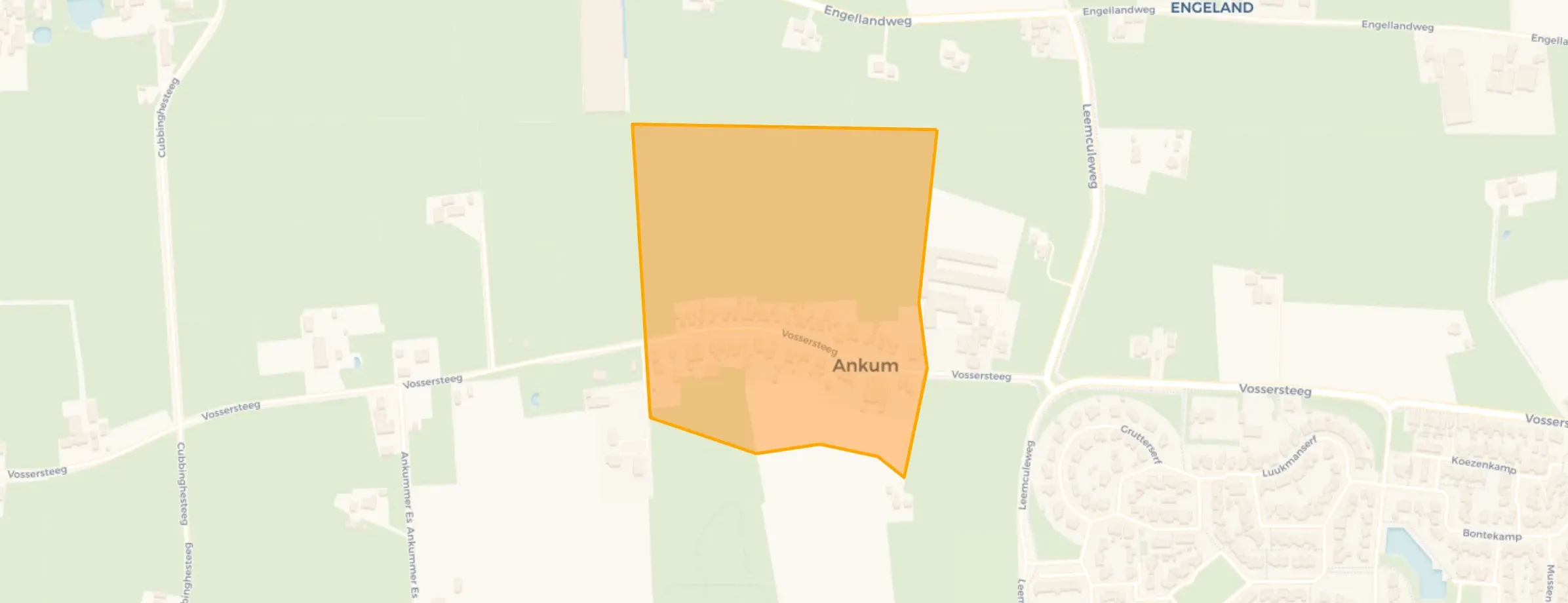 Kaart van Ankum kern