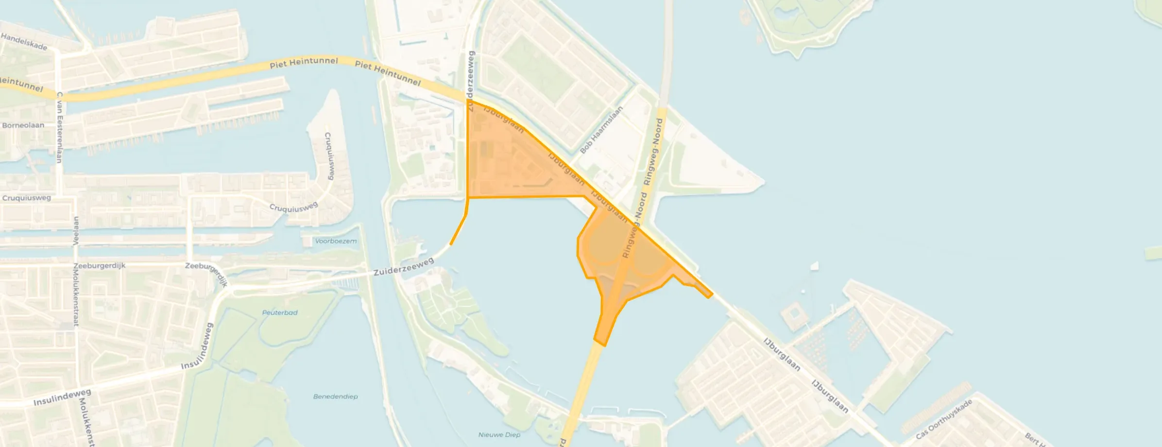 Kaart van Baaibuurt-Oost