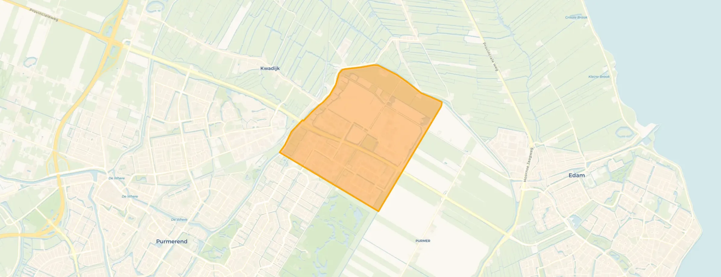 Kaart van Baanstee en omgeving