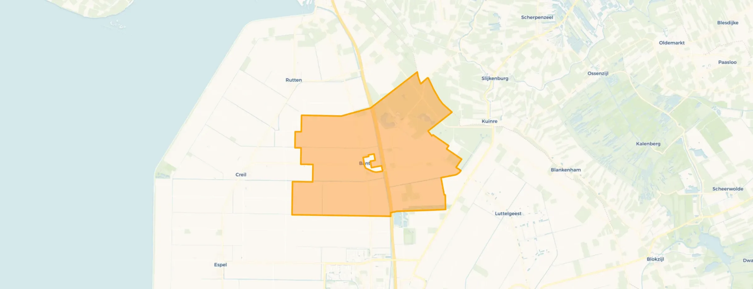 Bant-landelijk gebied in Noordoostpolder
