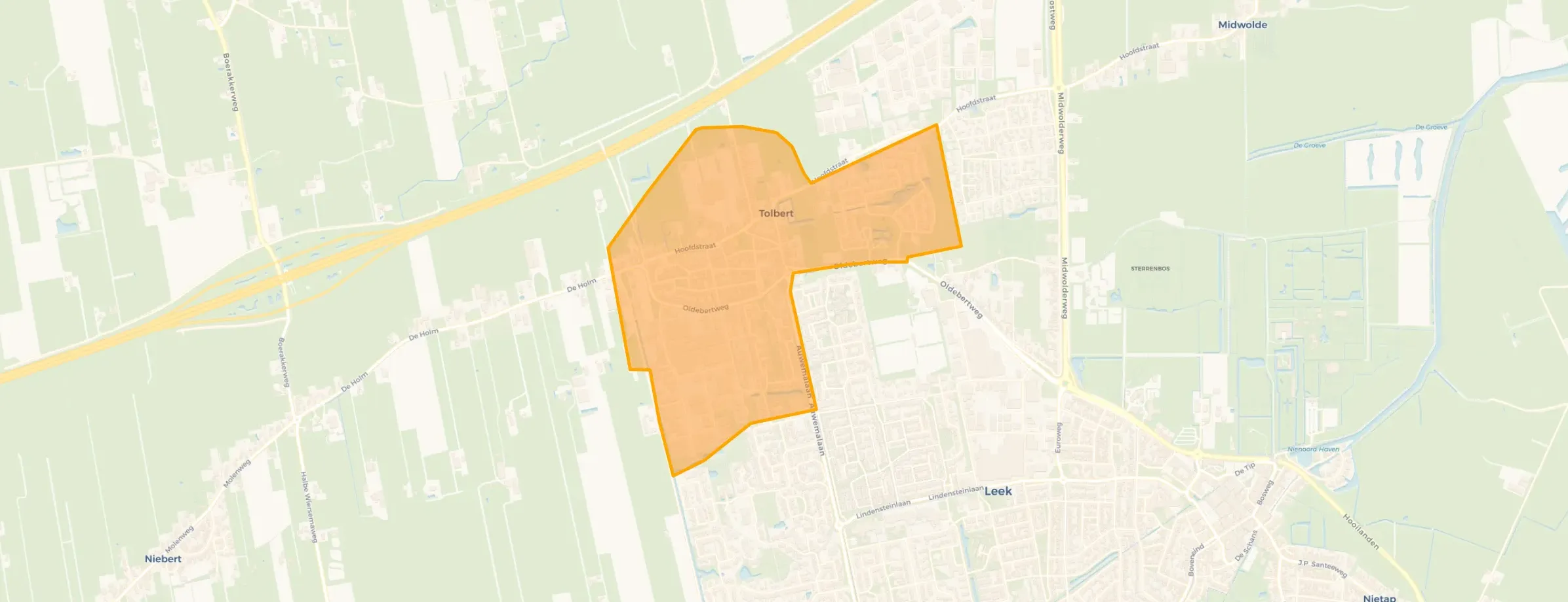 Buurt Bebouwde kom Tolbert, Tolbert