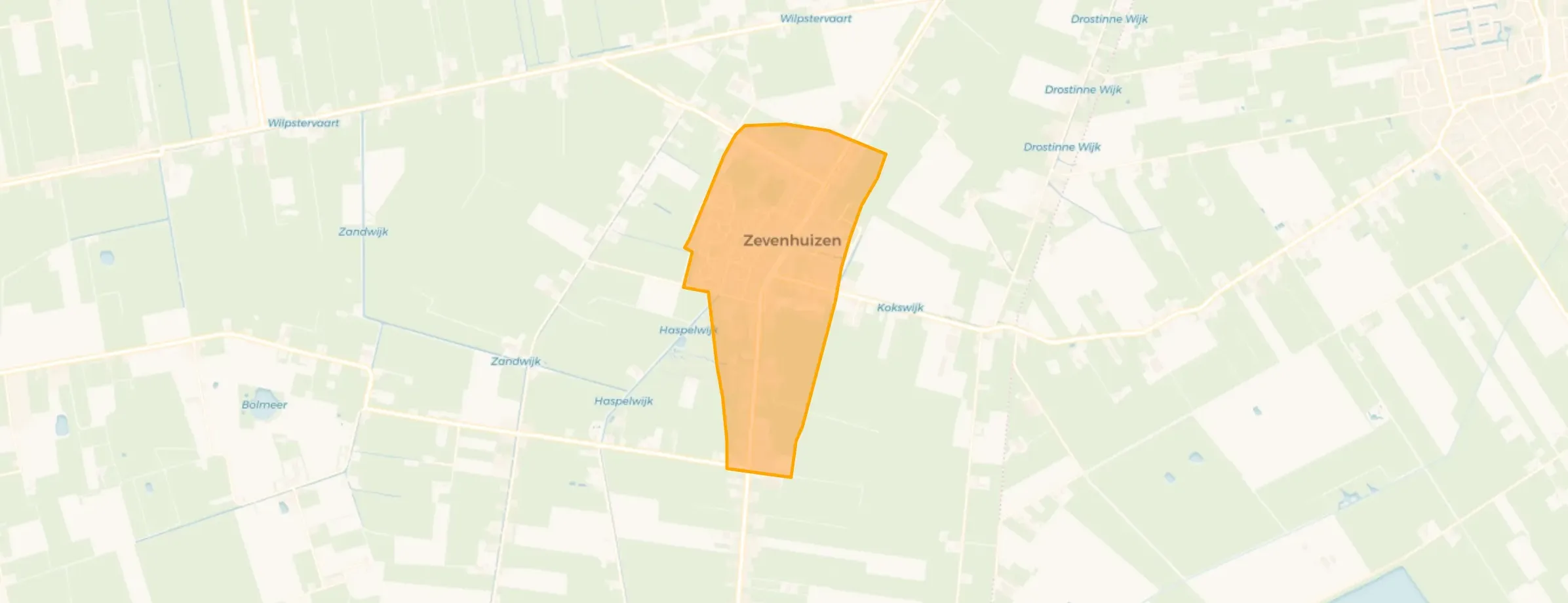 Buurt Bebouwde kom Zevenhuizen, Zevenhuizen (Gr)
