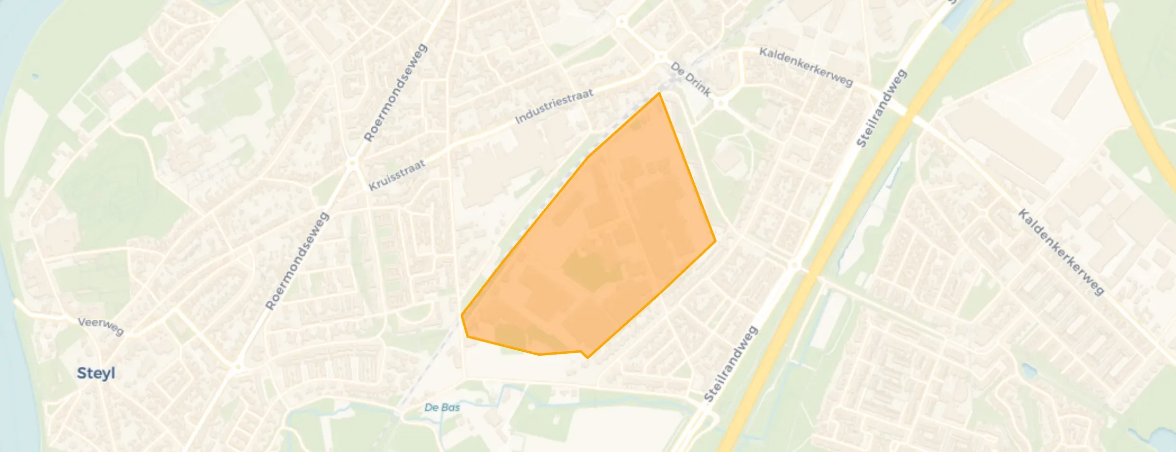 Kaart van Bedrijventerrein Windhond