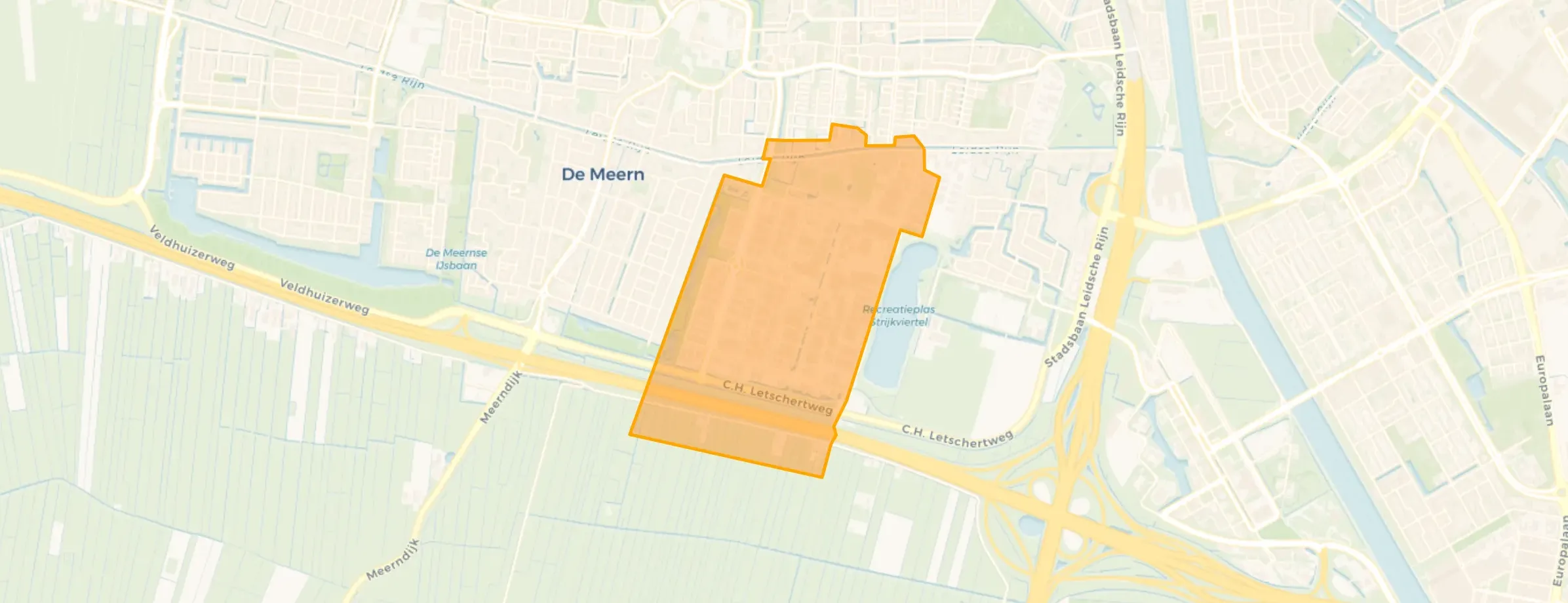 Kaart van Bedrijvengebied Oudenrijn