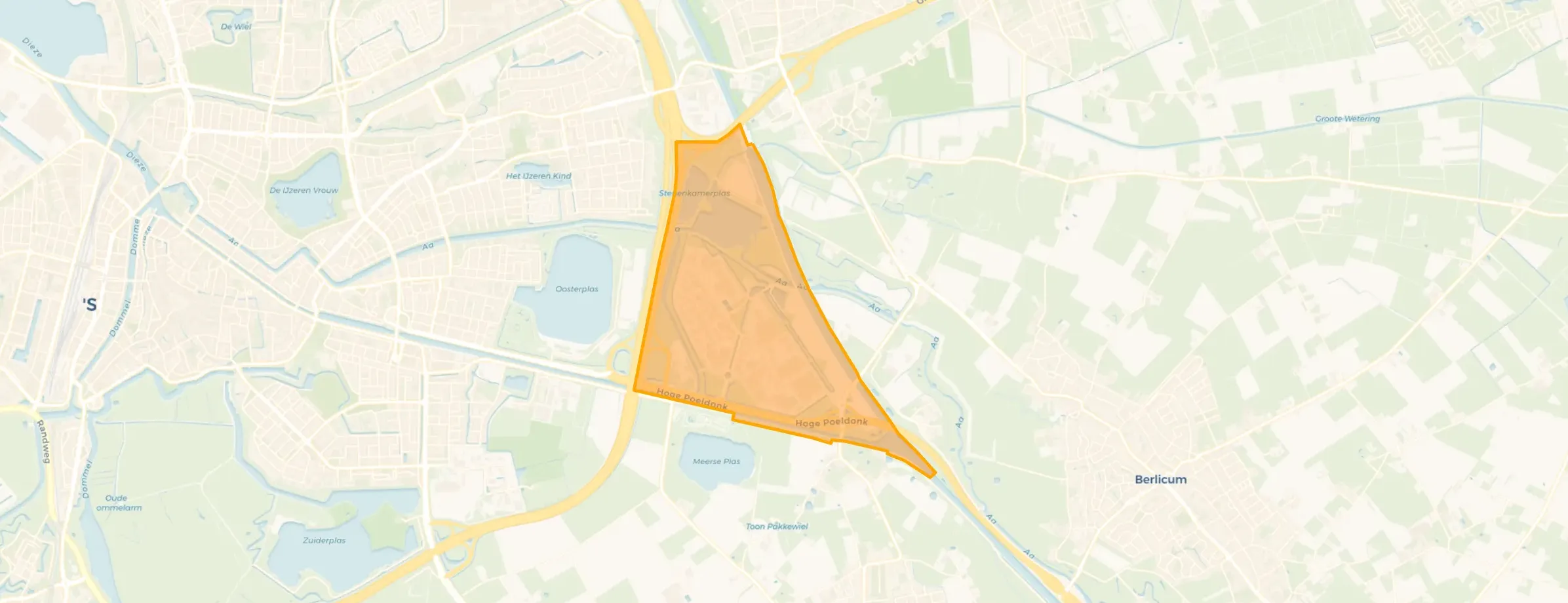 Kaart van Bedrijvenpark De Brand