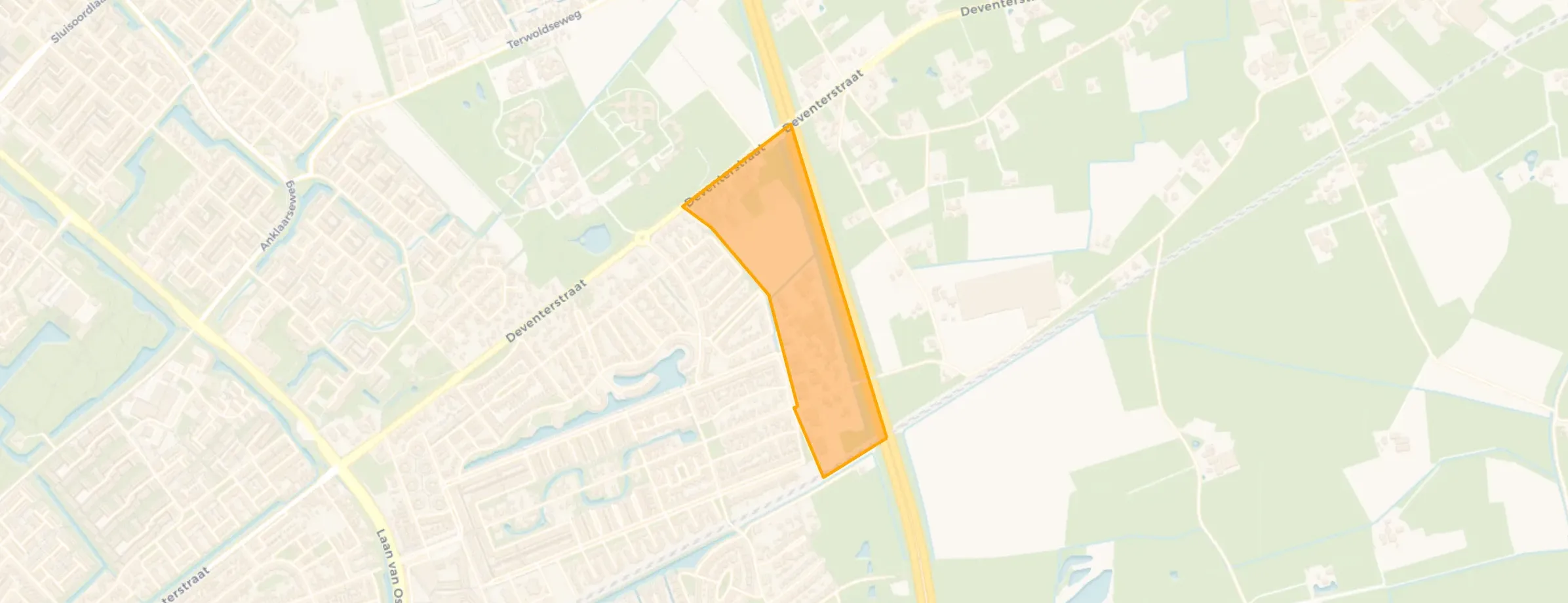 Kaart van Bedrijvenpark Oost