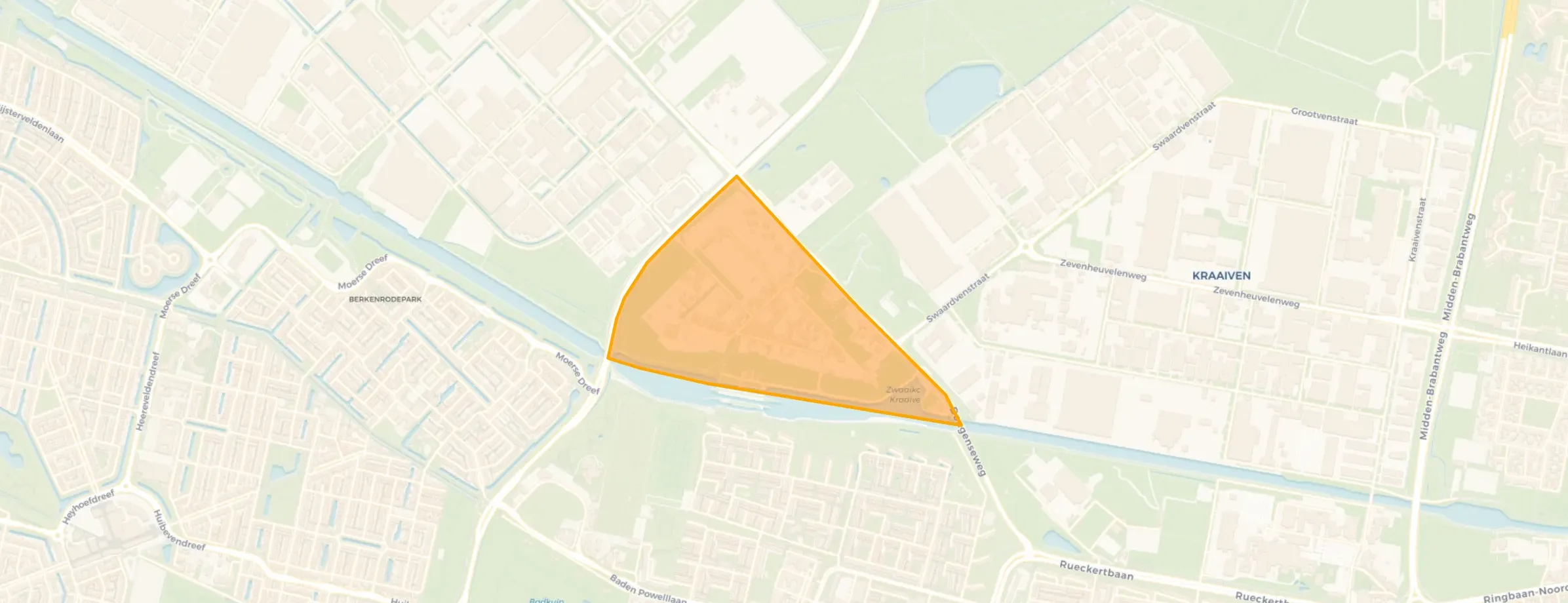 Kaart van Bedrijventerrein Albion