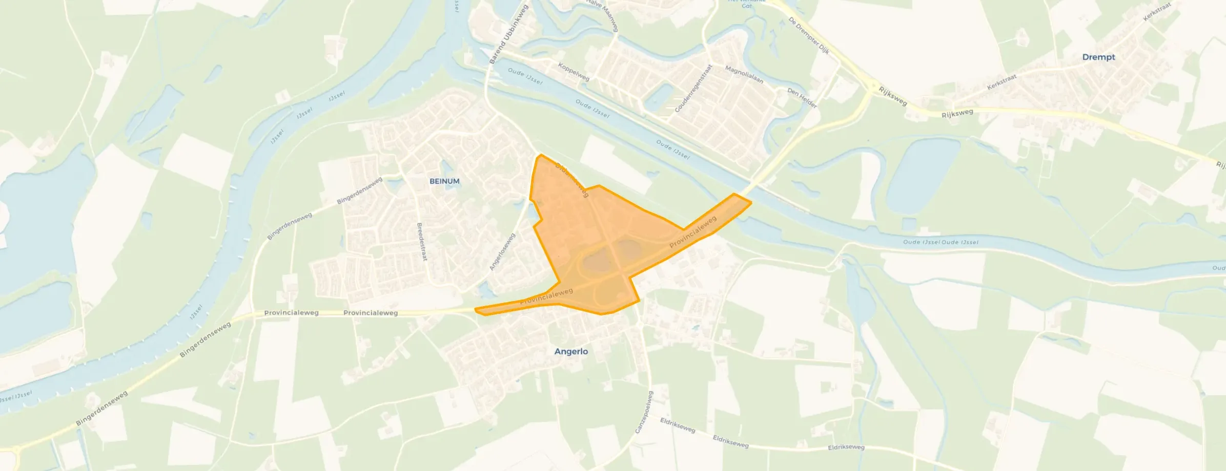 Kaart van Bedrijventerrein Beinum