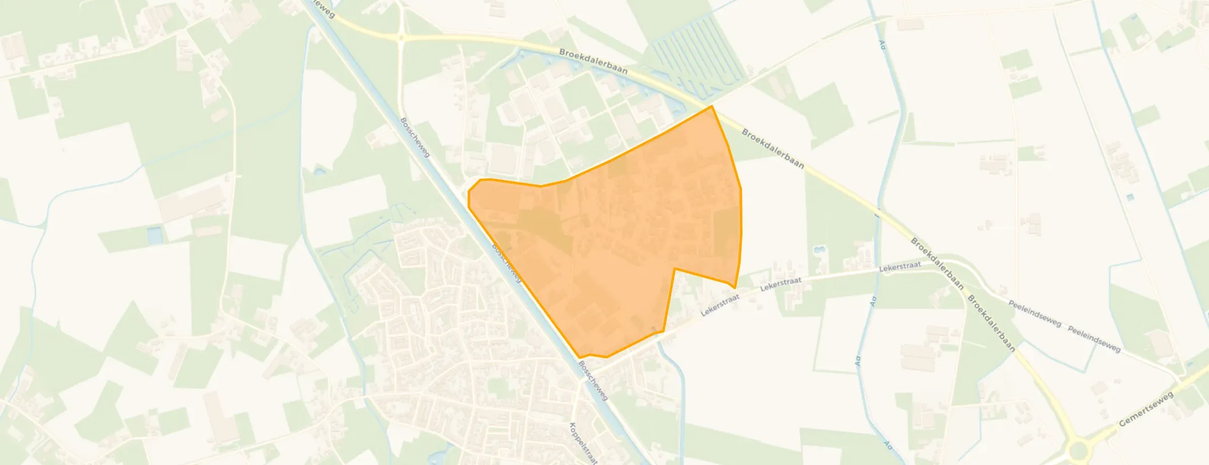 Kaart van Bedrijventerrein Bemmer