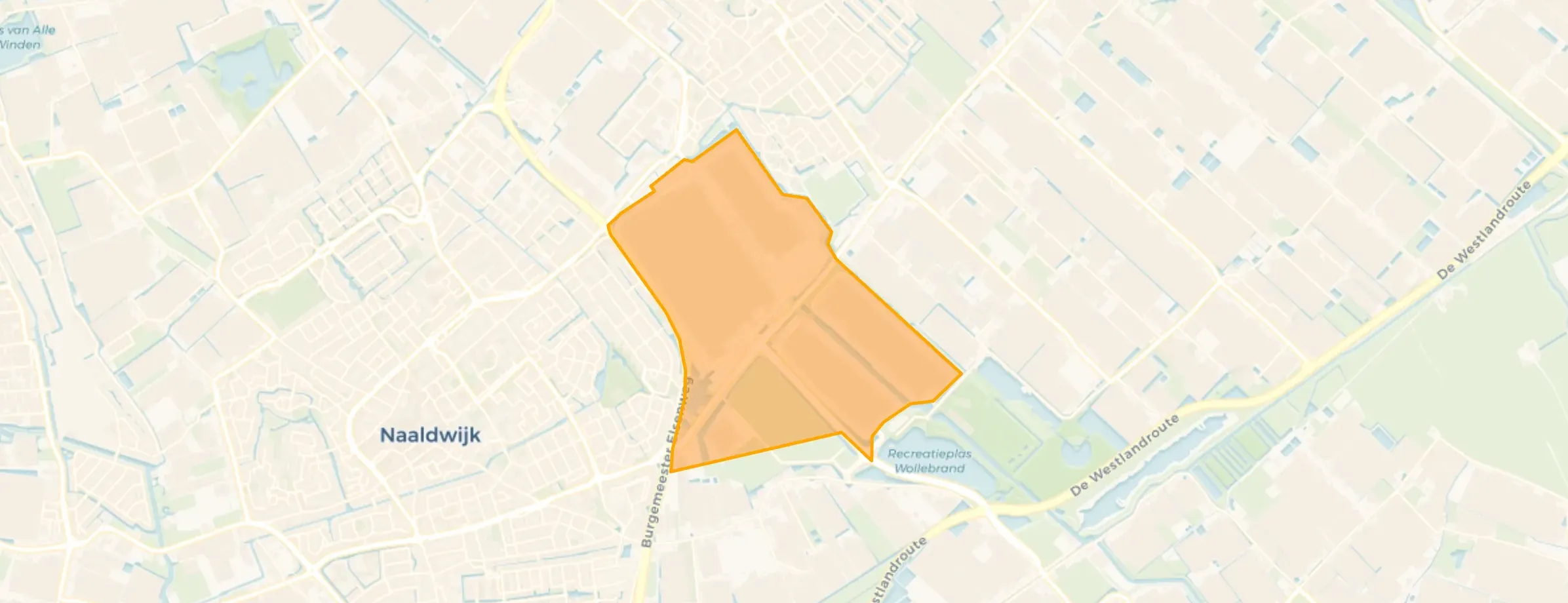 Kaart van Bedrijventerrein Bloemenveiling