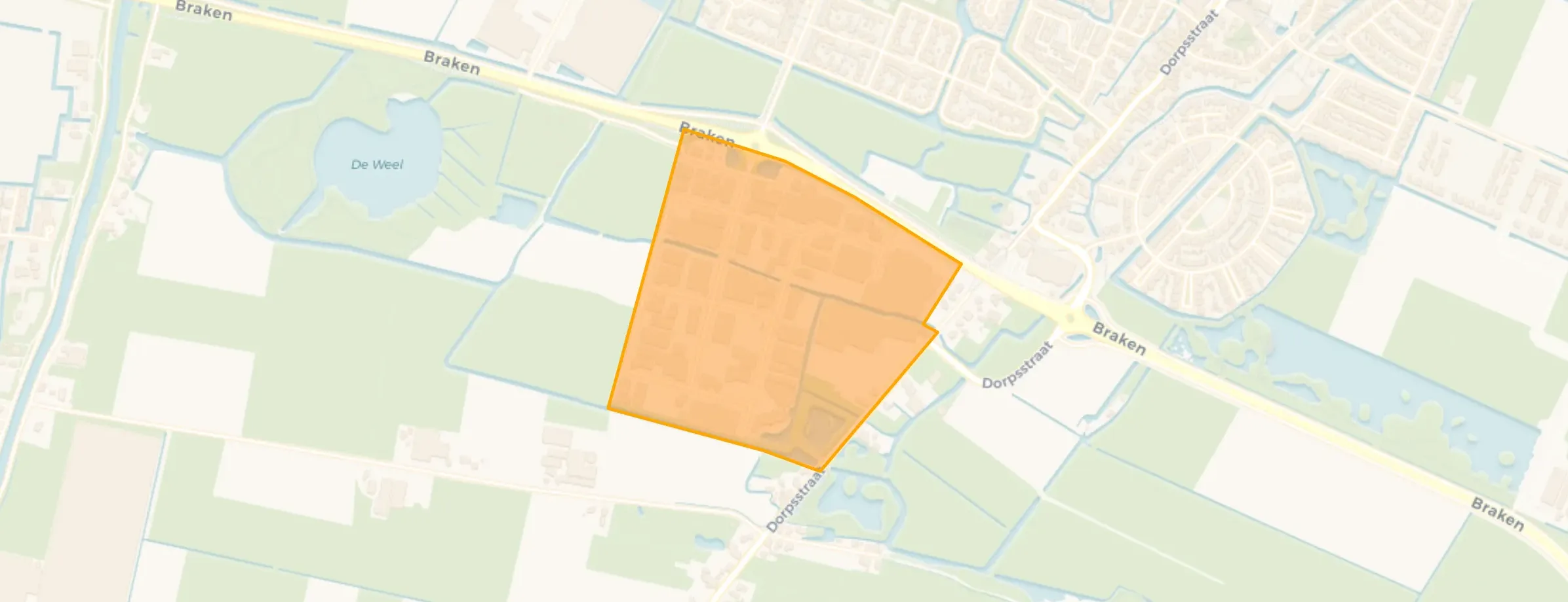 Kaart van Bedrijventerrein Braken