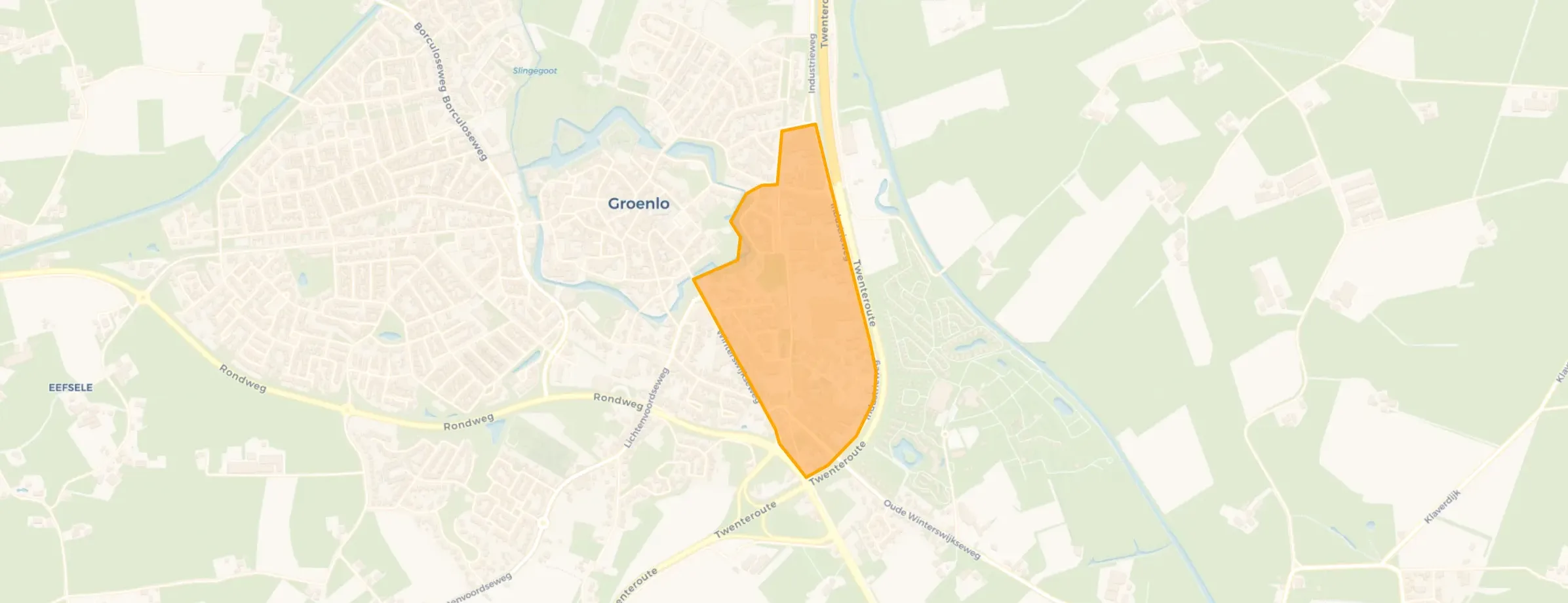 Kaart van Bedrijventerrein Brandemat