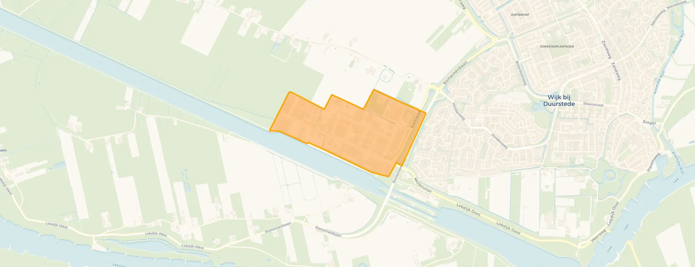 Kaart van Bedrijventerrein Broekweg & Langshaven