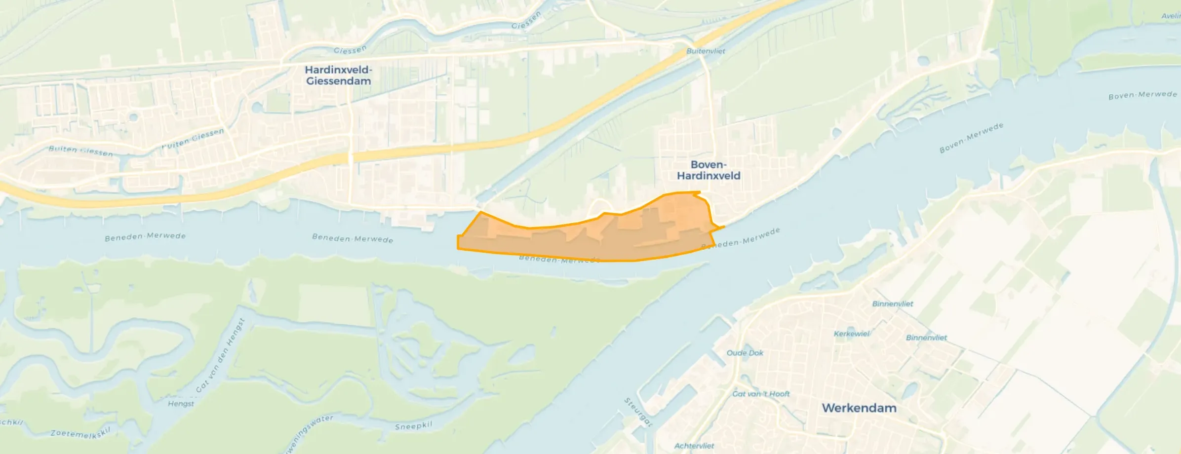 Kaart van Bedrijventerrein Buitenwei