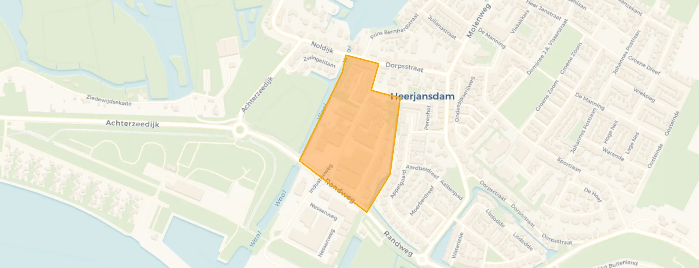 Kaart van Bedrijventerrein Gors-Noord