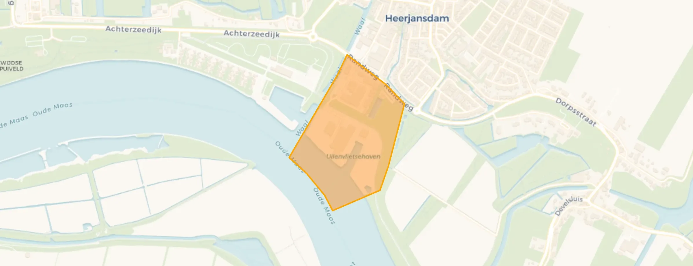 Kaart van Bedrijventerrein Gors-Zuid