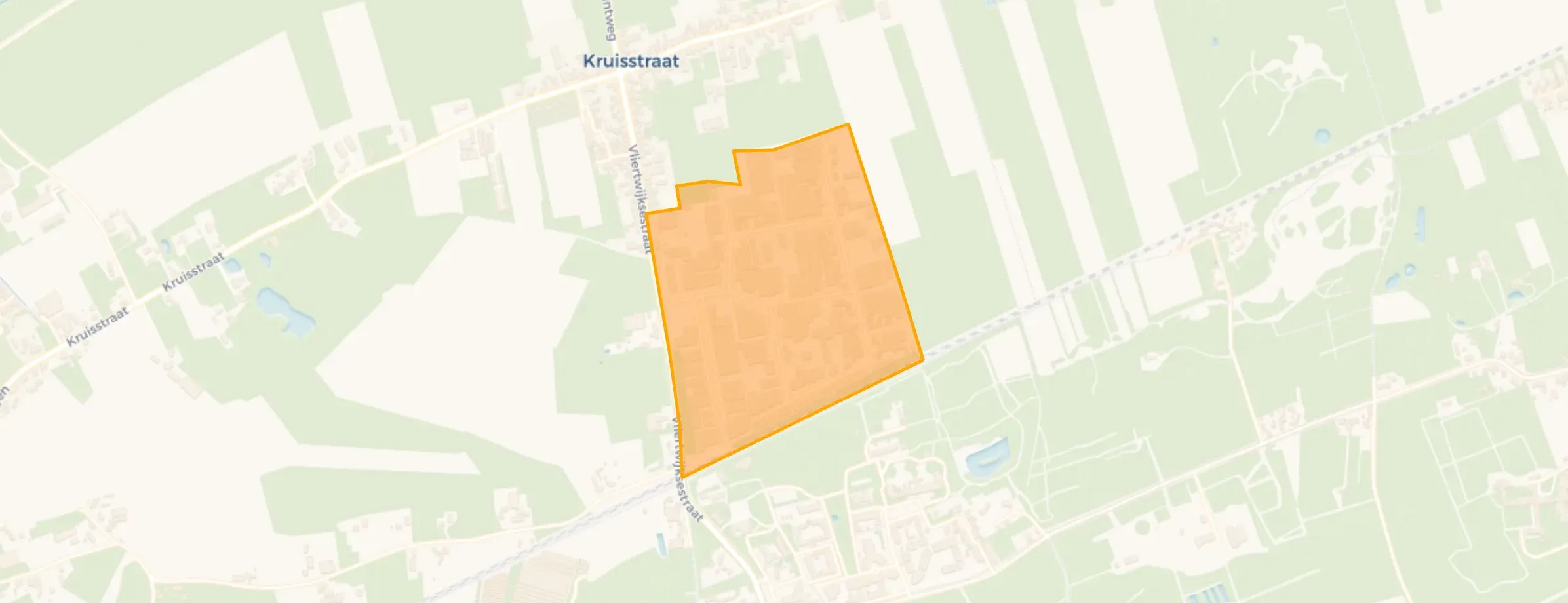 Kaart van Bedrijventerrein Kruisstraat