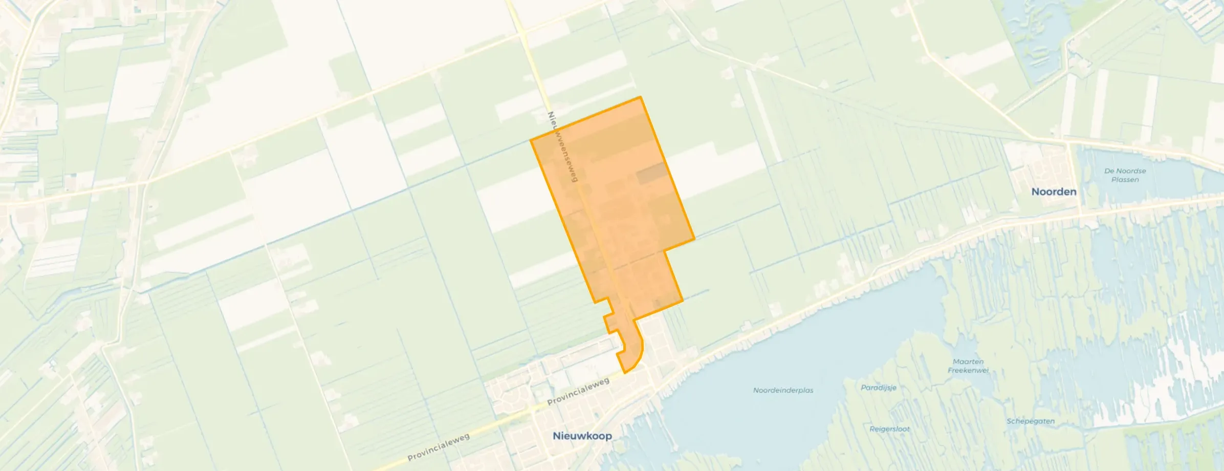 Kaart van Bedrijventerrein Nieuwkoop