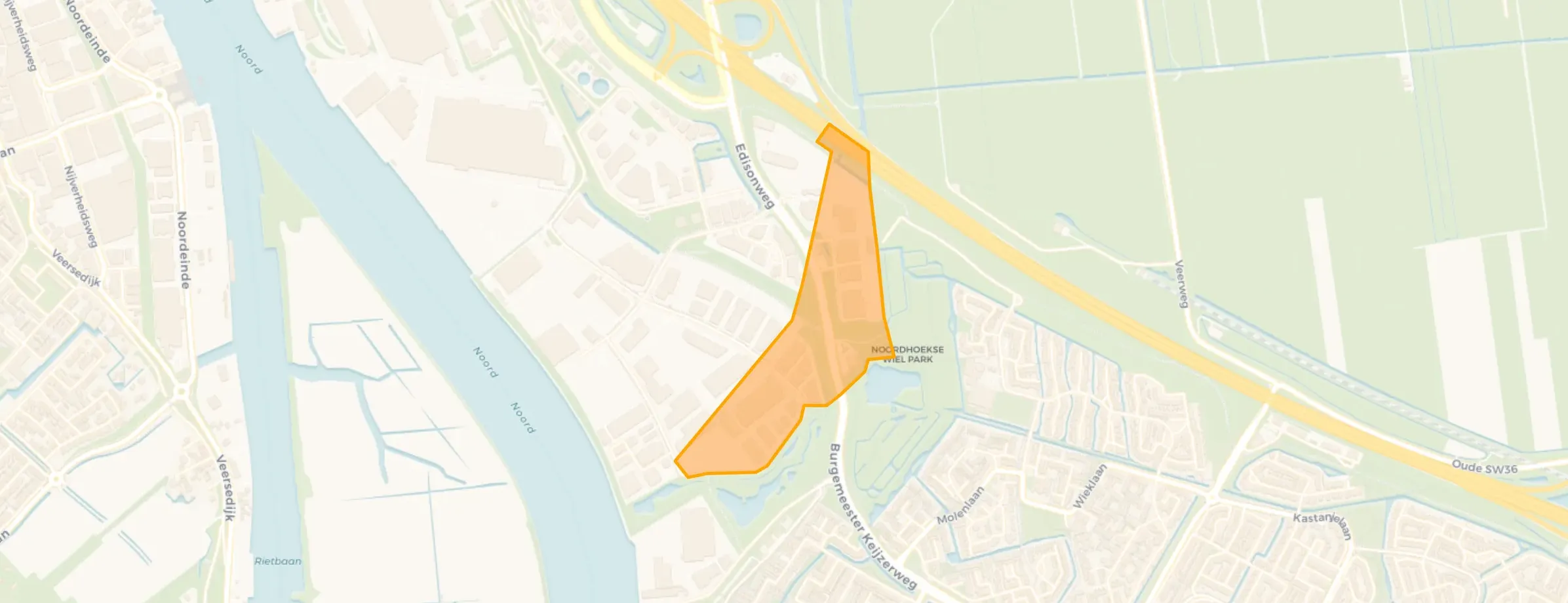 Kaart van Bedrijventerrein Nieuwland Molenvliet