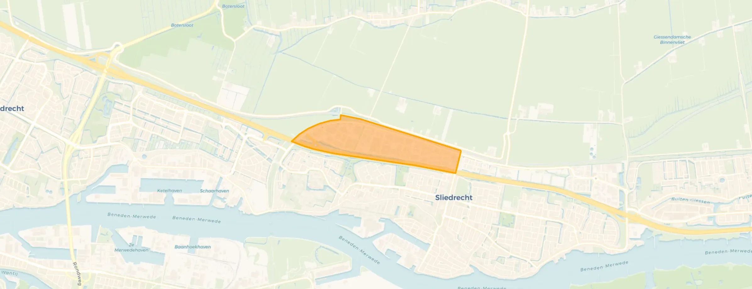 Kaart van Bedrijventerrein Nijverwaard