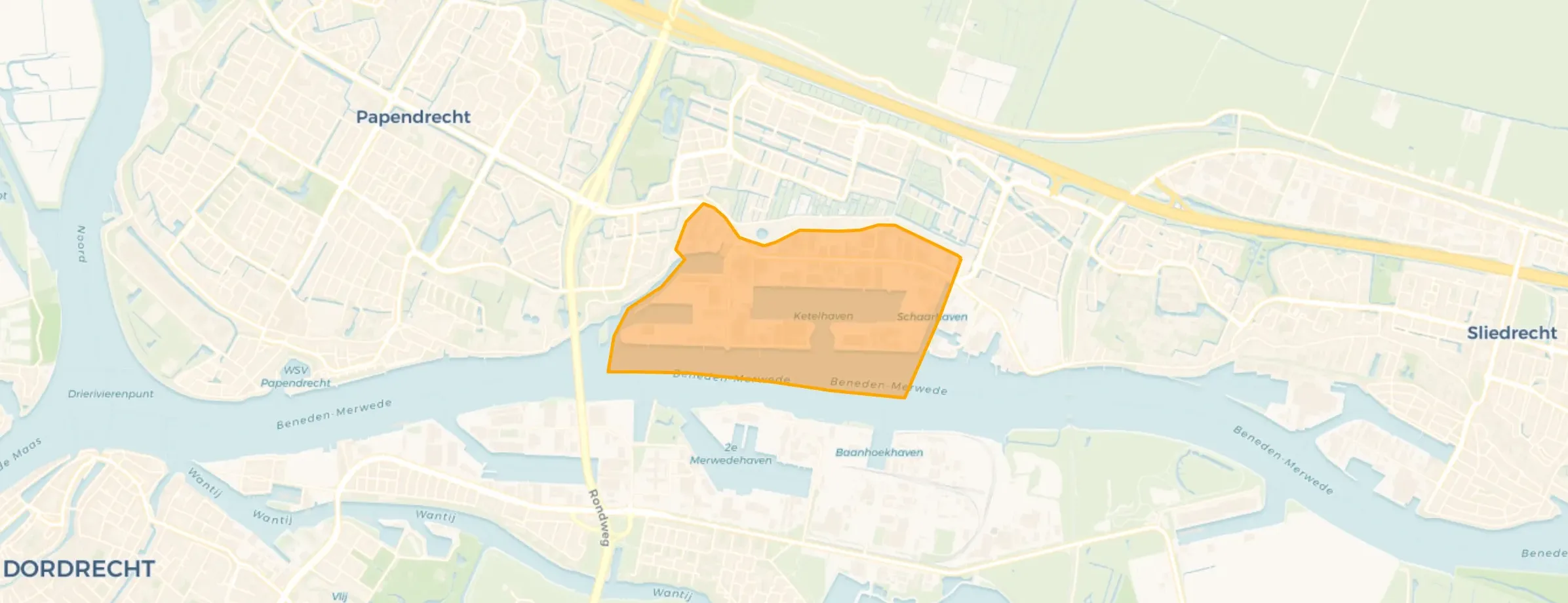 Kaart van Bedrijventerrein Oosteind en Ketel