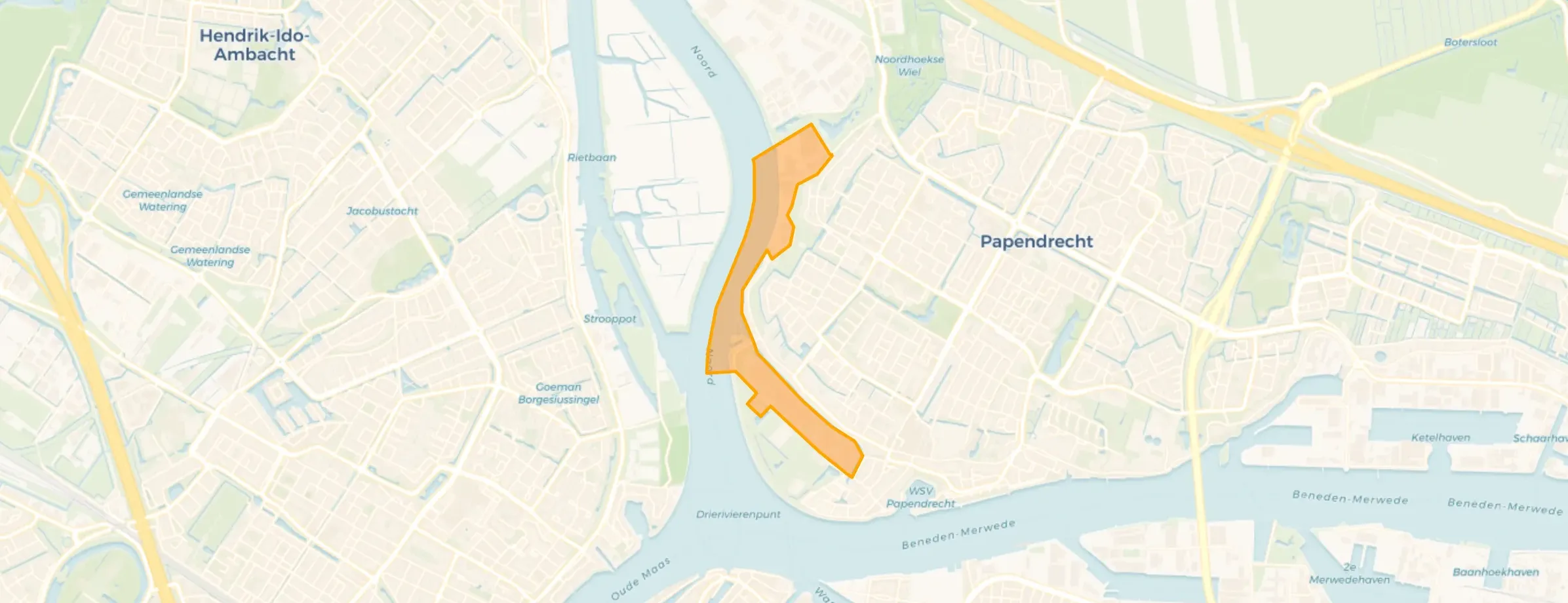 Kaart van Bedrijventerrein Slobbengors De Werven