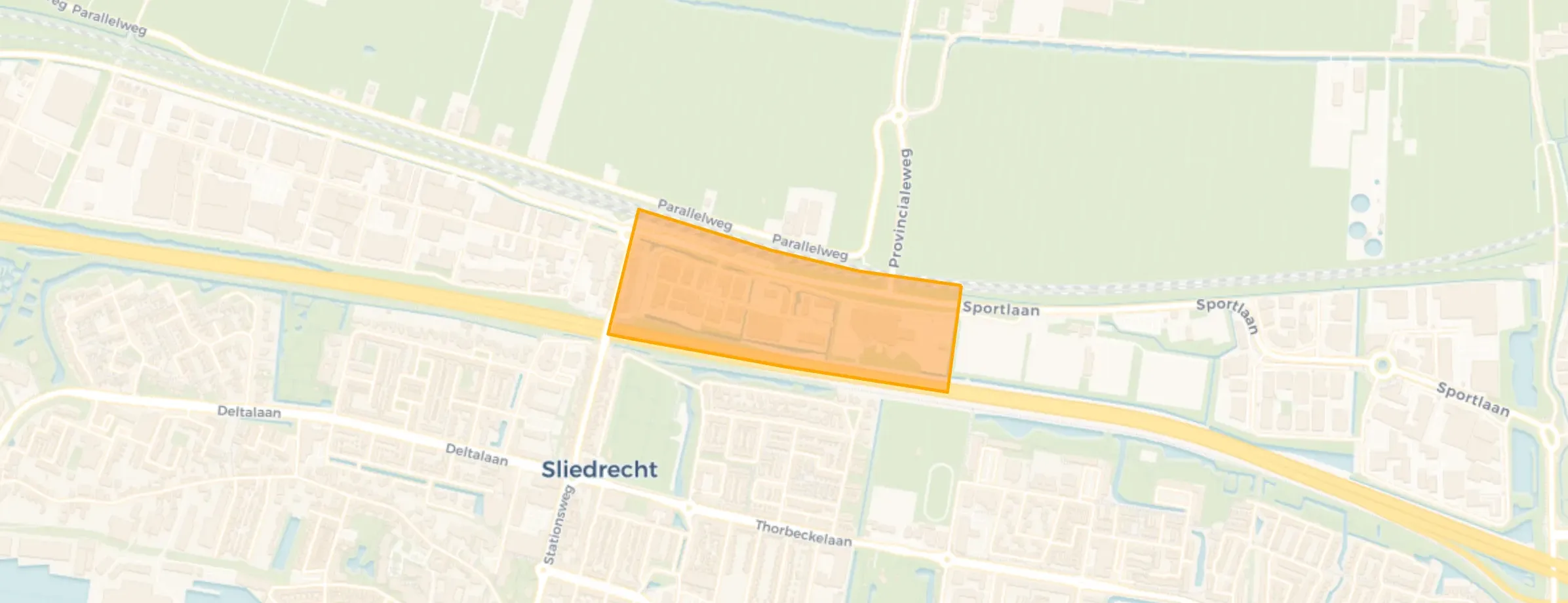 Kaart van Bedrijventerrein Stationspark