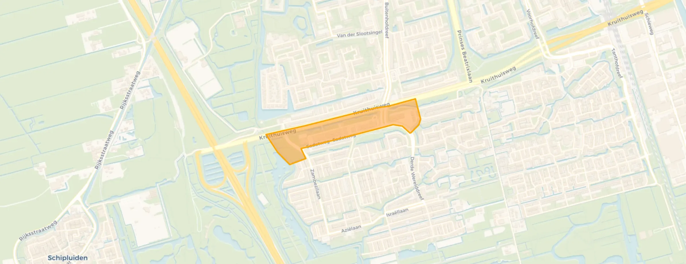 Kaart van Bedrijventerrein Tanthof-West