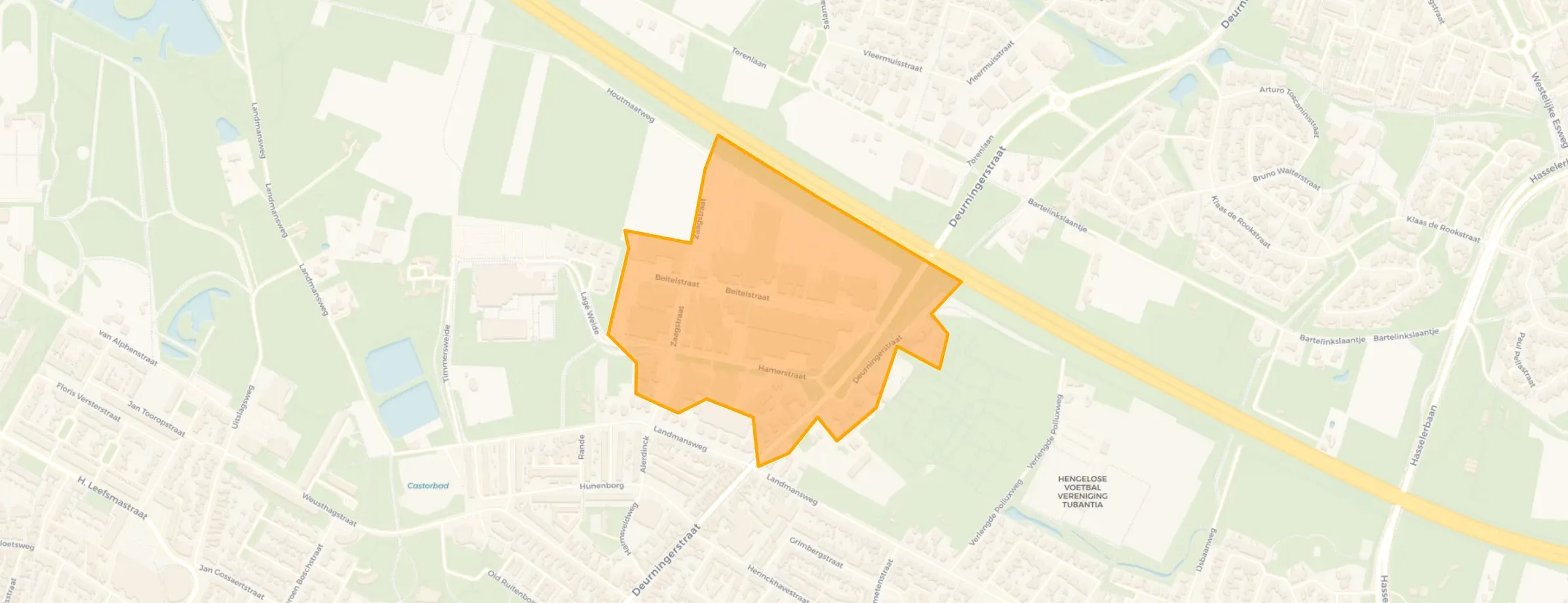 Kaart van Bedrijventerrein Timmersveld