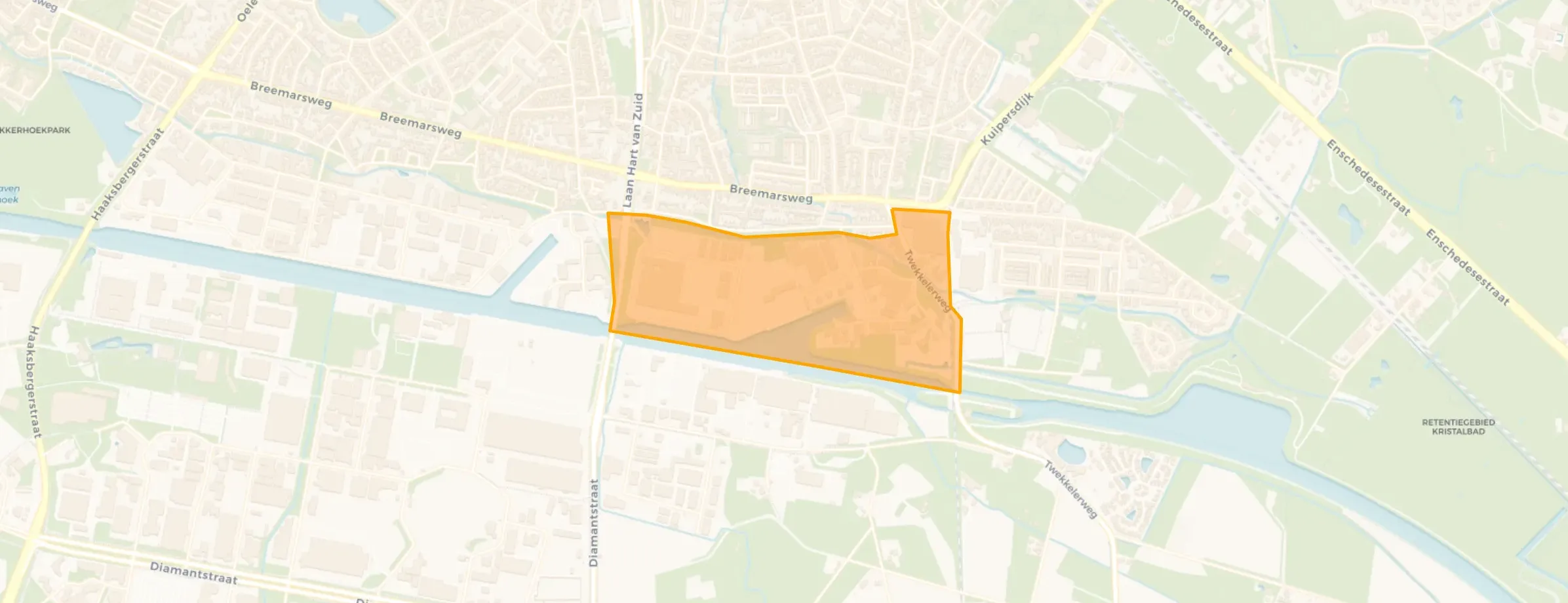 Kaart van Bedrijventerrein Twentekanaal-Noord II
