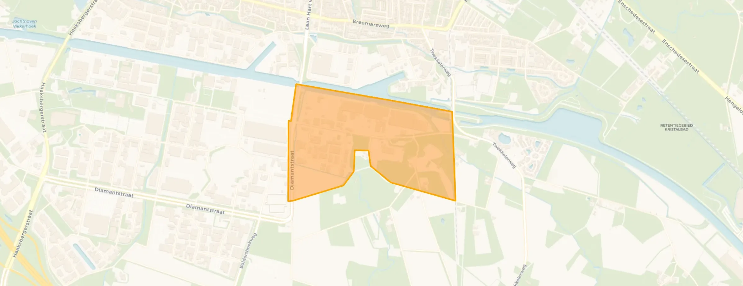 Kaart van Bedrijventerrein Twentekanaal-Zuid II