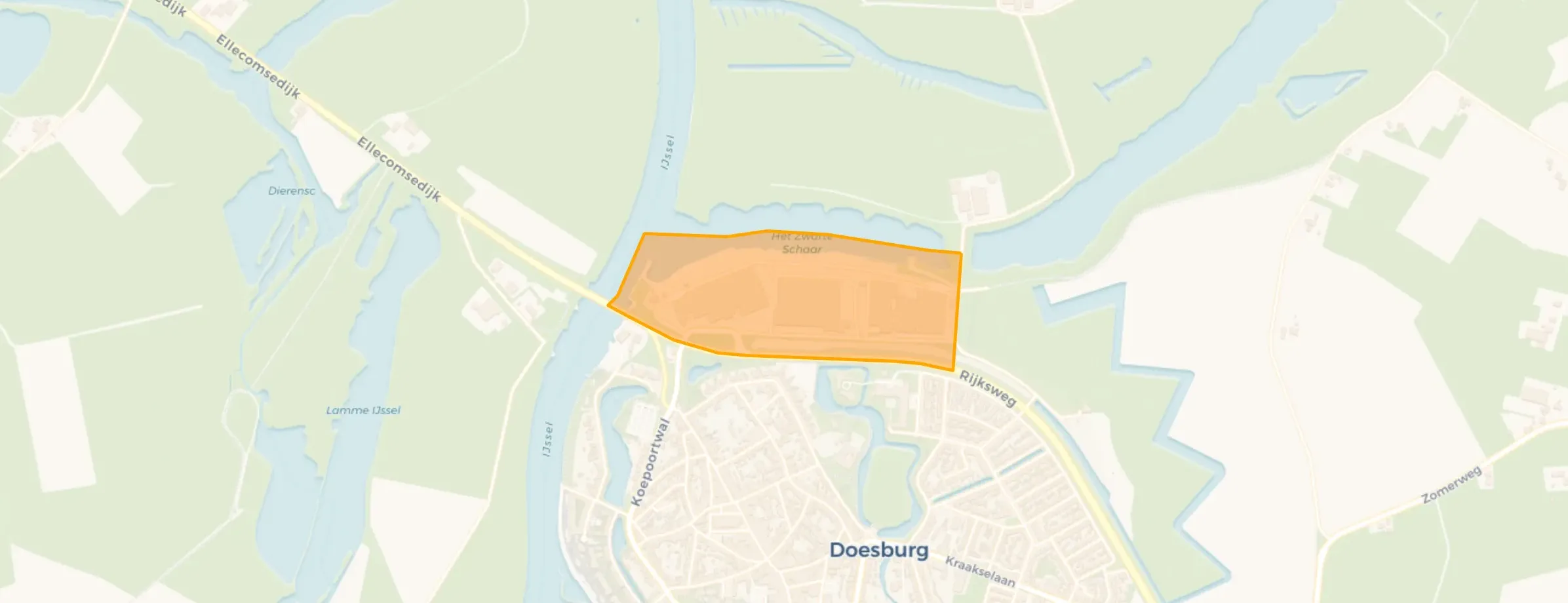 Kaart van Bedrijventerrein Verhuellweg