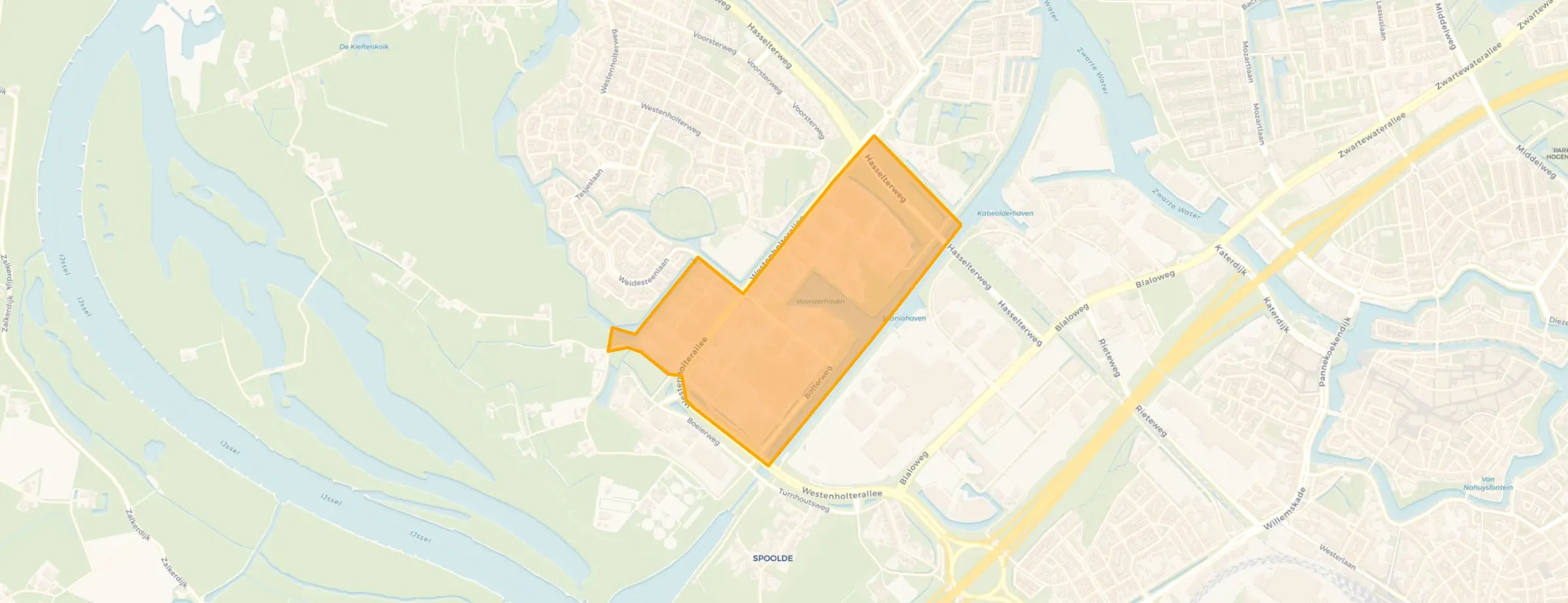 Kaart van Bedrijventerrein Voorst-C