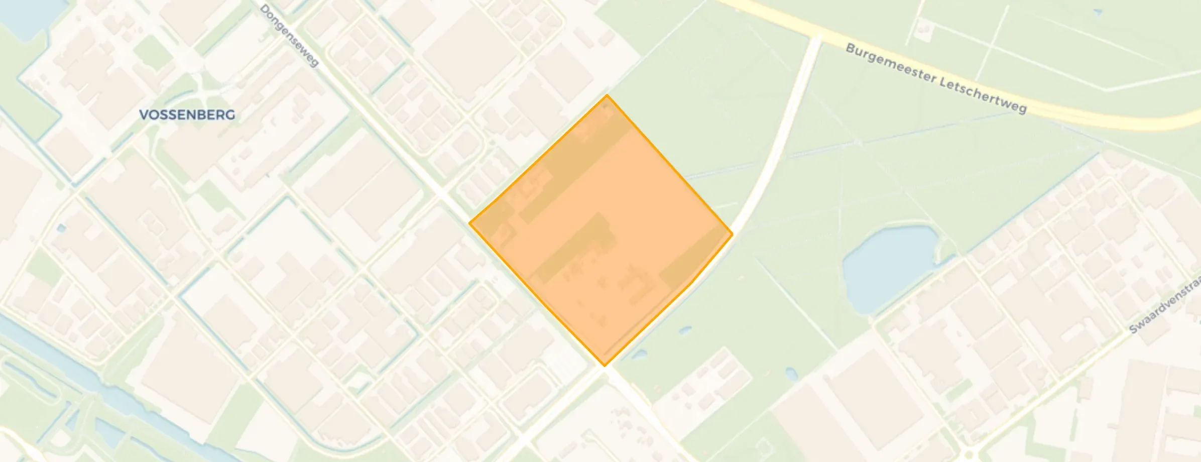 Kaart van Bedrijventerrein Vossenberg Scheg Oost