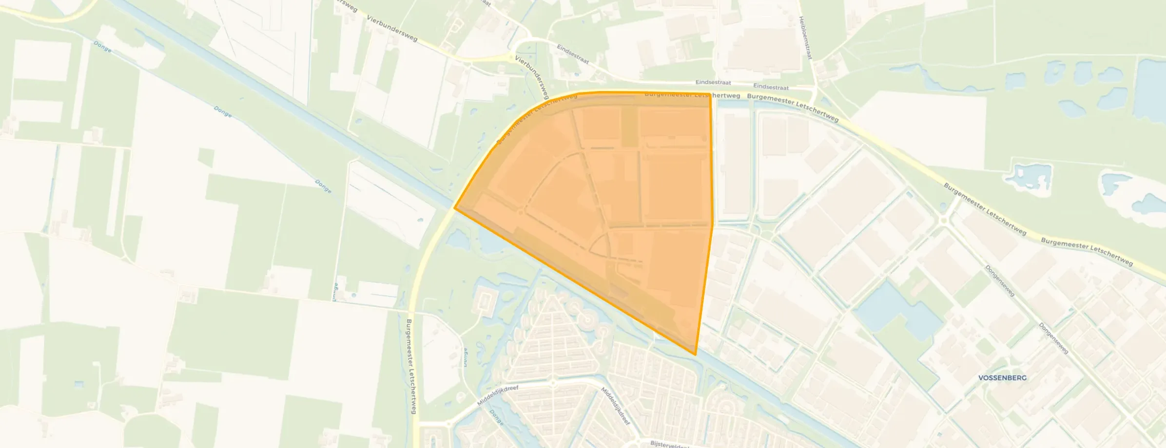 Kaart van Bedrijventerrein Vossenberg West II