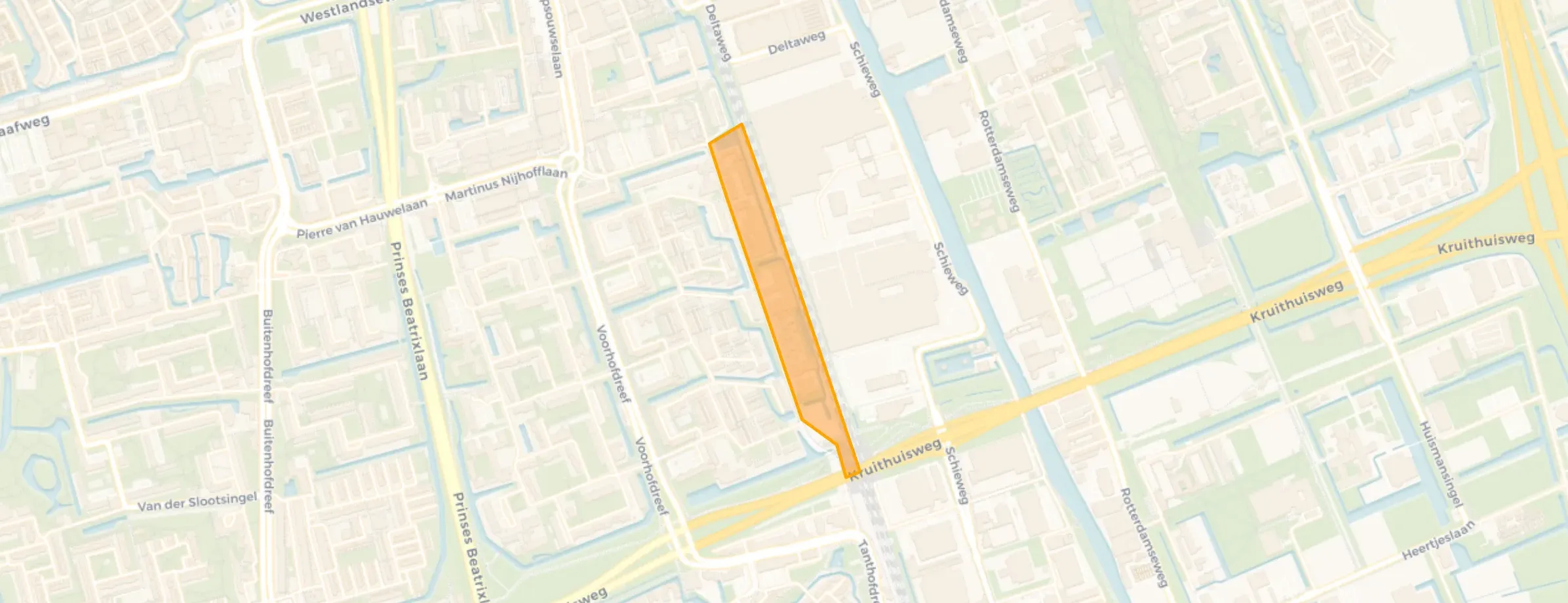 Kaart van Bedrijventerrein Vulcanusweg
