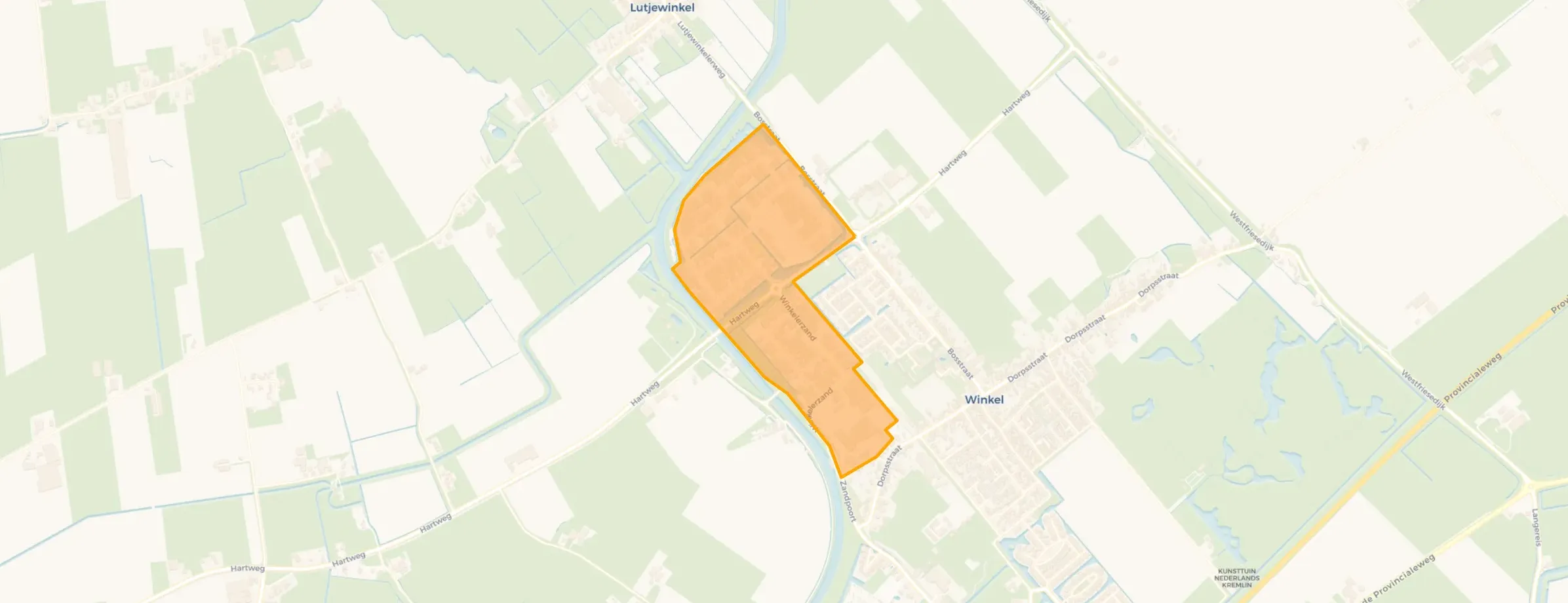 Kaart van Bedrijventerrein Winkelerzand