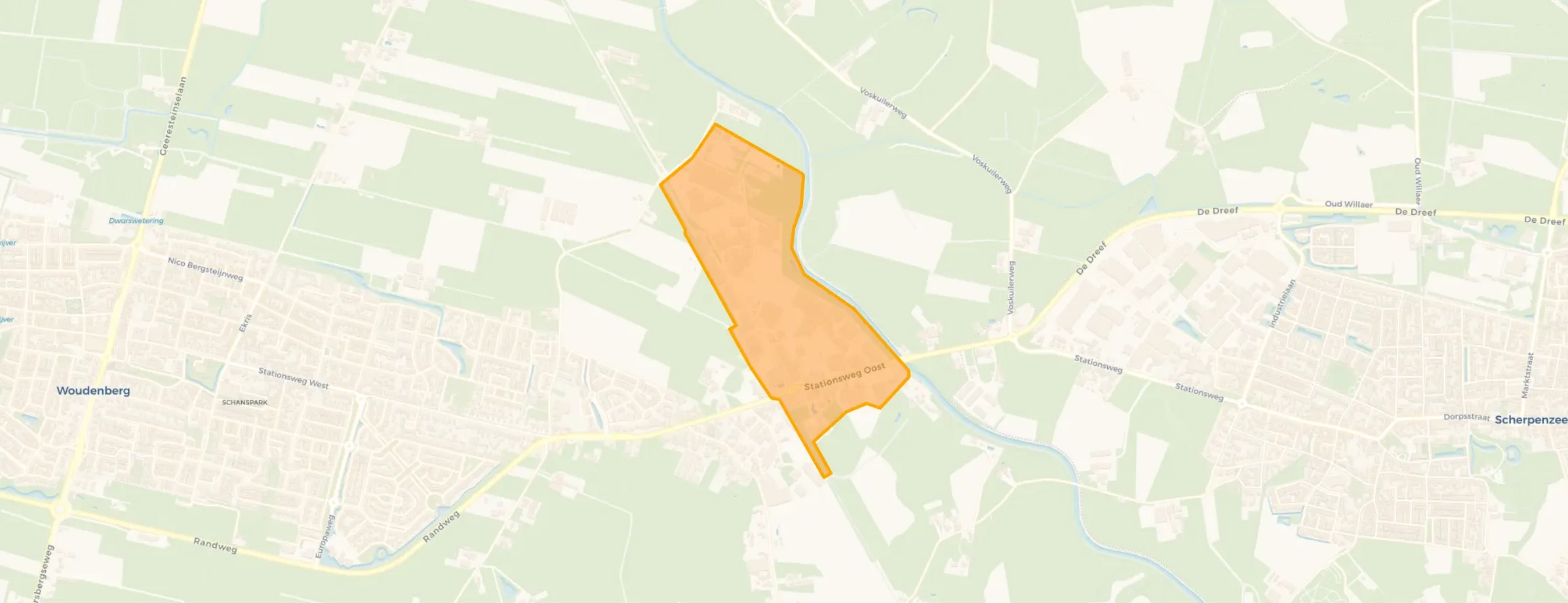 Kaart van Bedrijventerrein