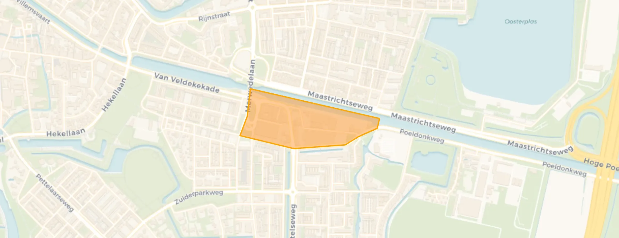 Kaart van Bedrijventerrein Zuid