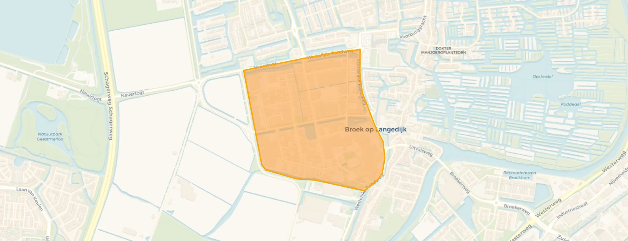 Kaart van Bedrijventerrein Zuiderdel